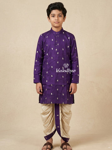 Raw silk Boys Kurta set – Comfortable Fit 10-11 years