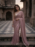 Dola tissue saree for women | Pink | Party wear | Cutwork border
