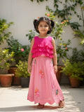 Organza designer crop top lehenga for girls | Made for little twirls