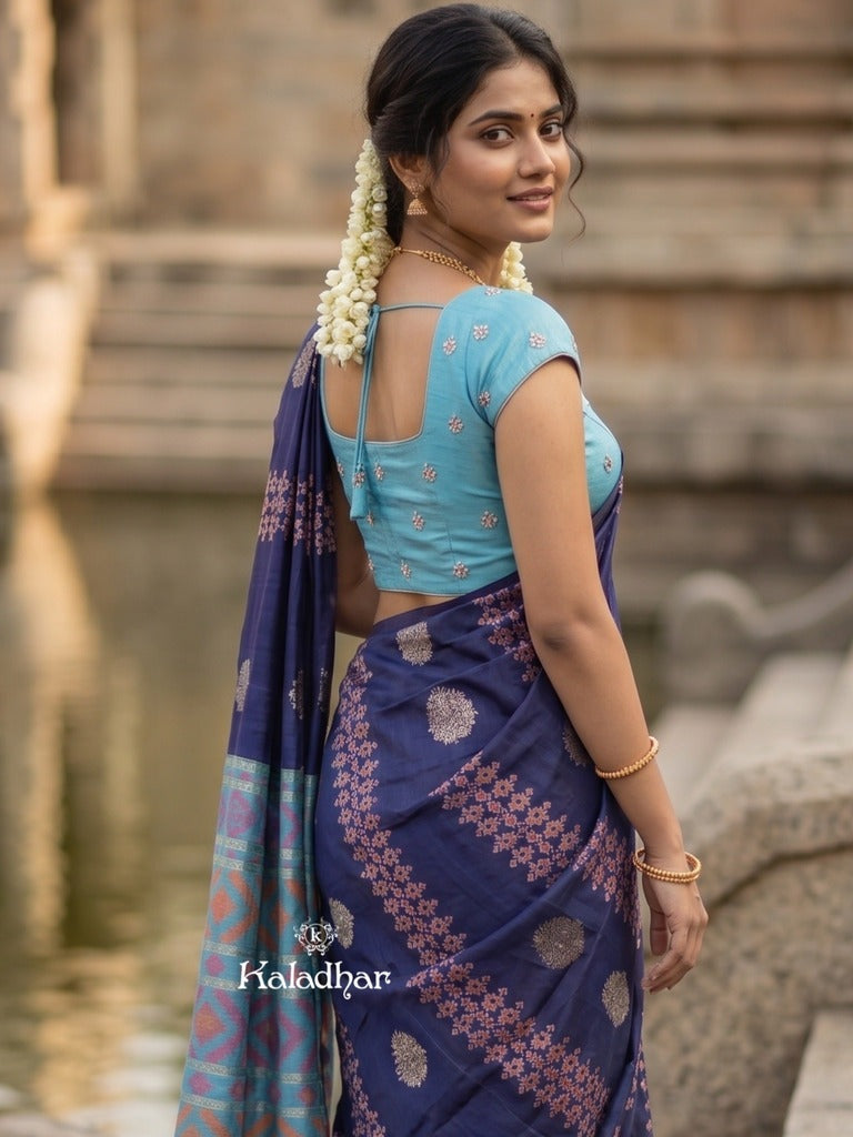 Dupion fancy saree for women | rust orange | allover weaves | party wear