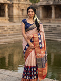 Dola silk fancy saree for women | cream | zari border | party wear