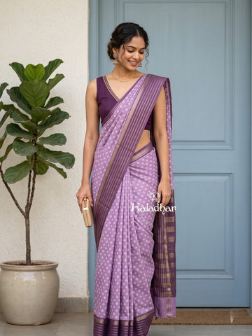 Maheshwari fancy saree for women | grey | zari border | party wear