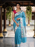 Banaras Silk Saree for Women | dark pink | Party Wear | Paithani Border