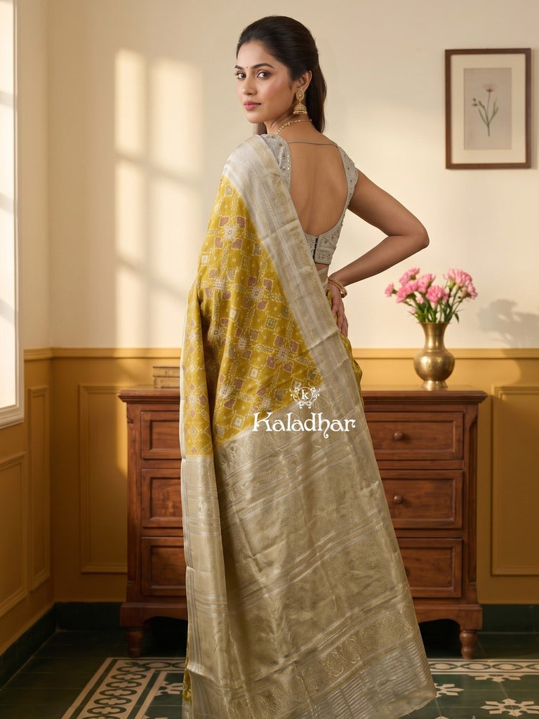 Banaras patola fancy saree for women | royal blue | zari border | party wear