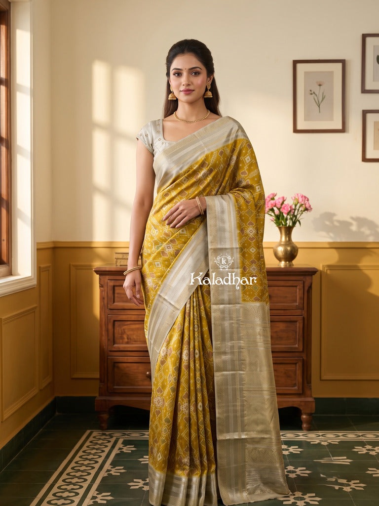Banaras patola fancy saree for women | royal blue | zari border | party wear