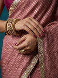 Dola tissue saree for women | Pink | Party wear | Cutwork border