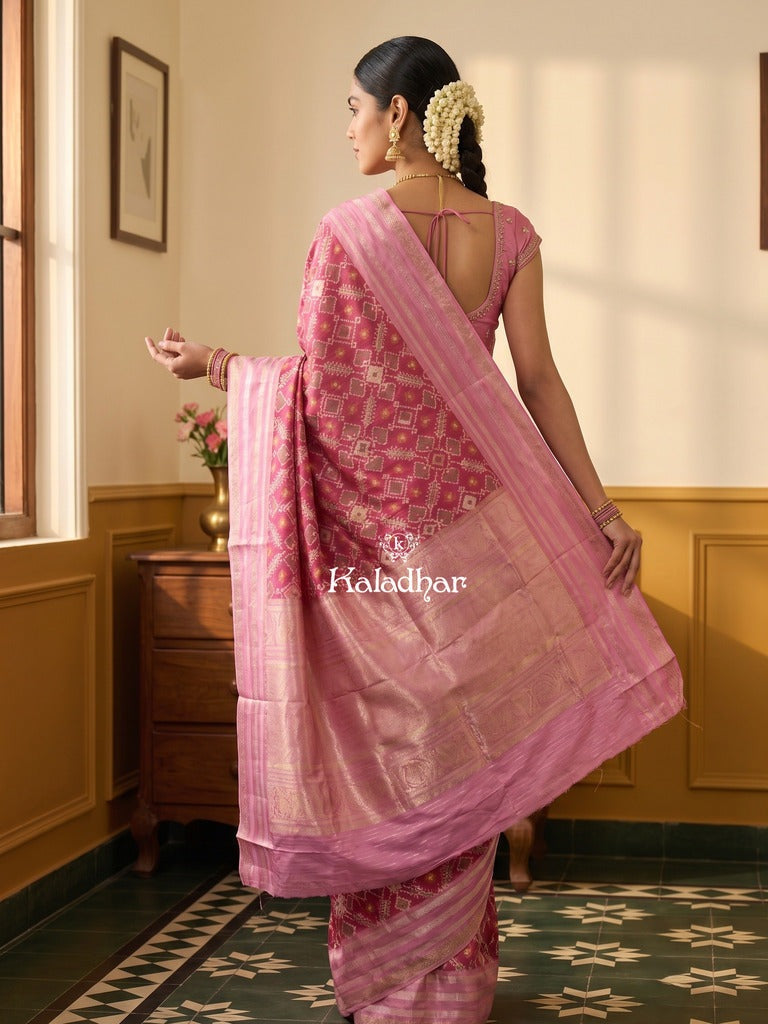 Banaras patola fancy saree for women | royal blue | zari border | party wear