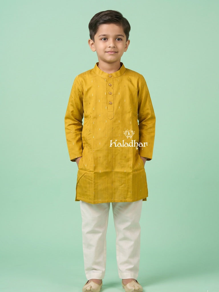 Raw silk Boys Kurta set – Comfortable Fit 6-7 years