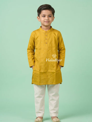 Raw silk Boys Kurta set – Comfortable Fit 6-7 years