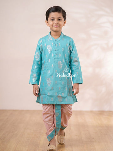 Raw silk Boys Kurta set – Comfortable Fit 6-7 years