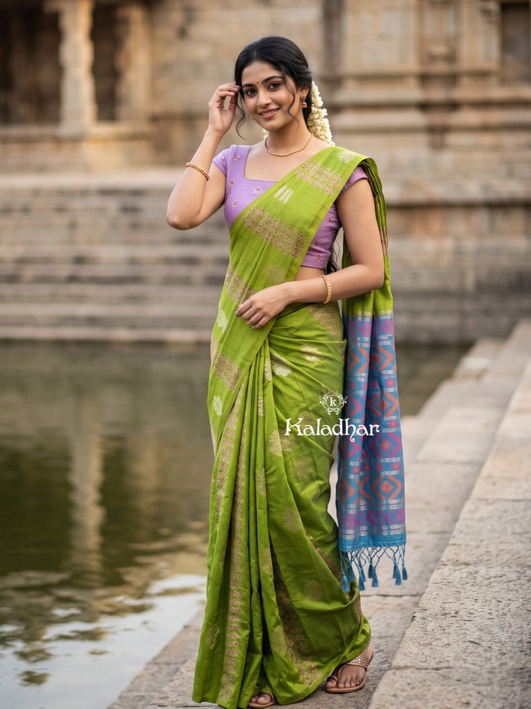 Dupion fancy saree for women | rust orange | allover weaves | party wear