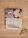 Jute tussar printed fancy saree for women | Green | Party wear | Zari border