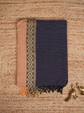 Khadi cotton saree for women | Purple | Weaving border | Running blouse