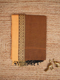 Khadi cotton saree for women | Purple | Weaving border | Running blouse