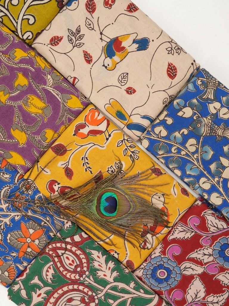 Kalamkari Printed Blouse Bundle Pack of 10 – Assorted Designs by Kaladhar