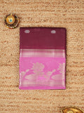 Dupion fancy saree allover zari motifs and zari border with contrast blouse