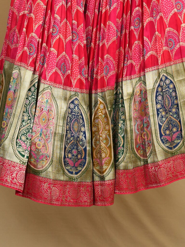 Pink dola silk allover weaving lehenga set with dupatta | Ready to wear