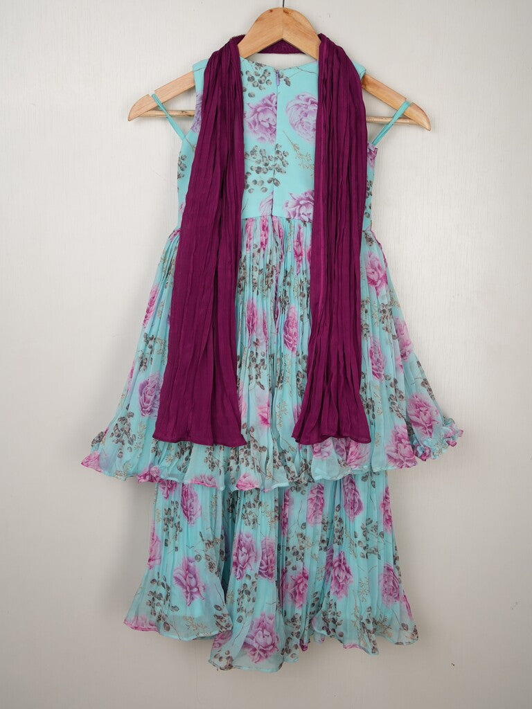 Organza floral sharara dress for kids | Pretty party & festive outfit