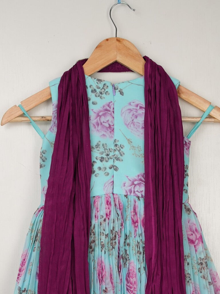 Organza floral sharara dress for kids | Pretty party & festive outfit