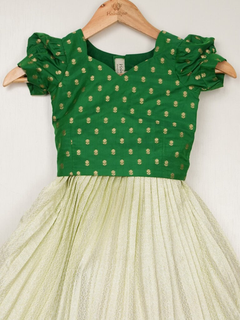 Banaras traditional croptop lehenga for kids | Made for little twirls