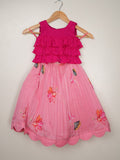 Organza designer crop top lehenga for girls | Made for little twirls