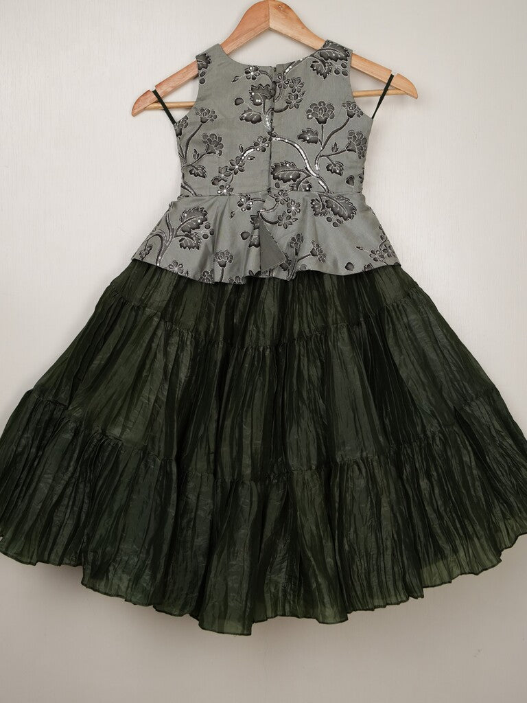 Organza designer crop top lehenga for girls | Made for little twirls