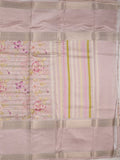 Munga fancy floral printed saree with big border and attached blouse
