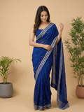 Rocket saree Soft organza saree in blue color