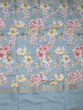 Munga fancy floral printed saree with big border and attached blouse