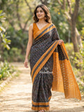 Ikkath cotton sarees with contrast border and contrast pallu