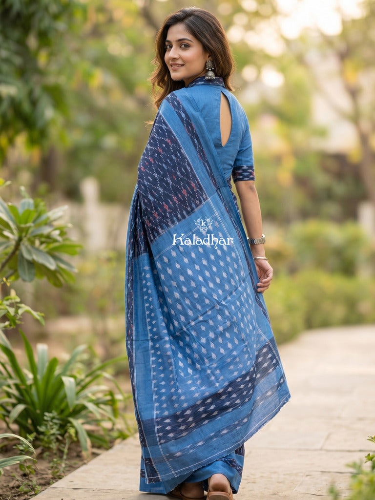 Ikkath cotton sarees with contrast border and contrast pallu