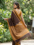 Ikkath cotton sarees with contrast border and contrast pallu