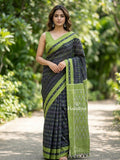 Ikkath cotton sarees with contrast border and contrast pallu