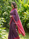 Ikkath cotton sarees with contrast border and contrast pallu