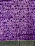 Tussar fancy saree violet color allover digital prints & zari border with printed pallu and printed blouse