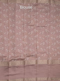 Munga fancy floral printed saree with big border and attached blouse