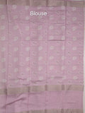 Munga fancy floral printed saree with big border and attached blouse