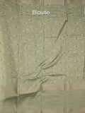 Munga fancy floral printed saree with big border and attached blouse