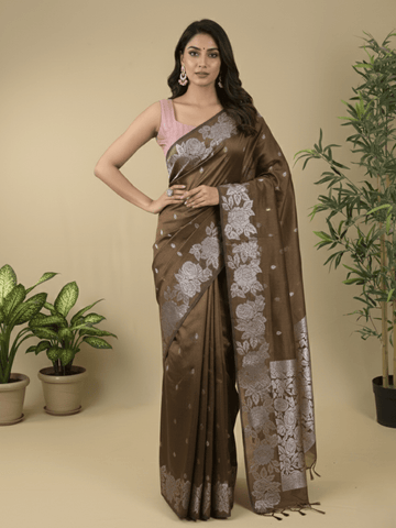 Rocket saree Soft organza saree in blue color